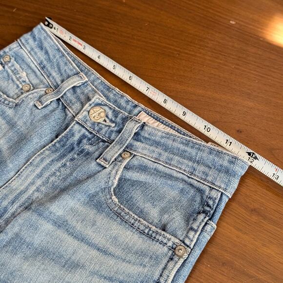 AG Adriano Goldschmied Yvette Blue Denim High Rise Wide Leg Jeans, size 24R - Picture 8 of 10